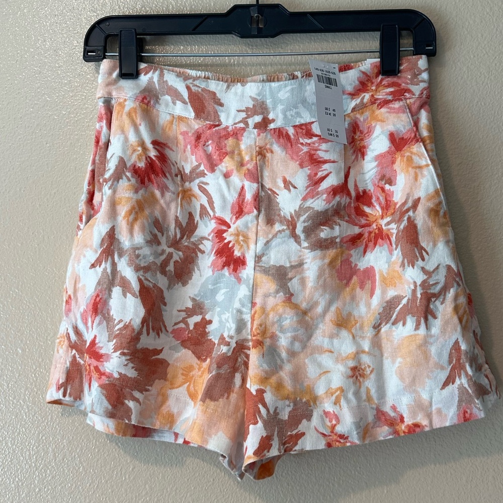 NWT Abercrombie & Fitch Linen Blend Pull-on Shorts size small